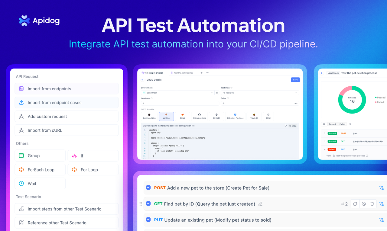 API testing automation at Apidog