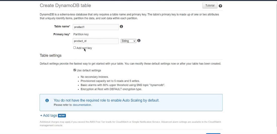 DynamoDb Table