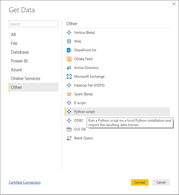 Power BI’s integration with R & Python