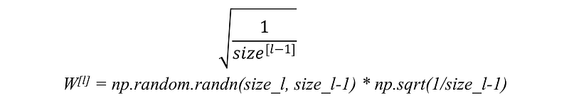 For tanh activation function