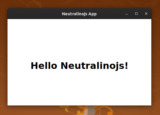 A sample application created with Neutralinojs