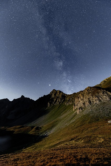 Download free HD stock image of Night Sky Mountains Free Night Sky Mountains photo and picture