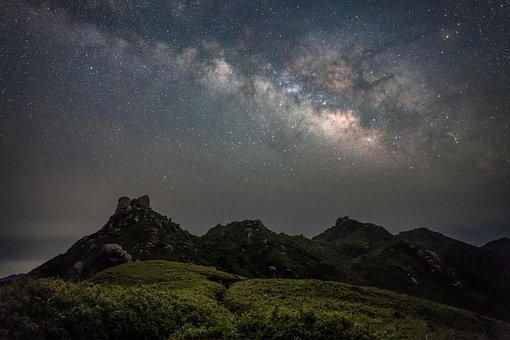 Download free HD stock image of Mountains Starry Sky Free Mountains Starry Sky photo and picture