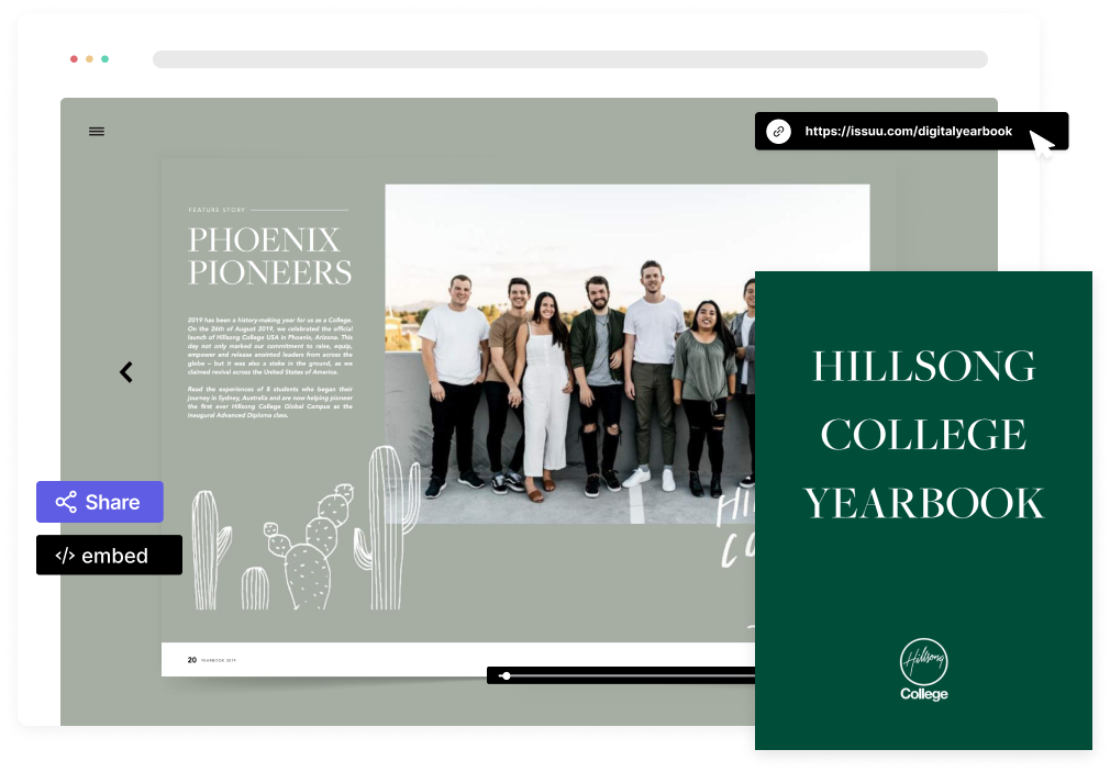 Embed your yearbook for easy access.