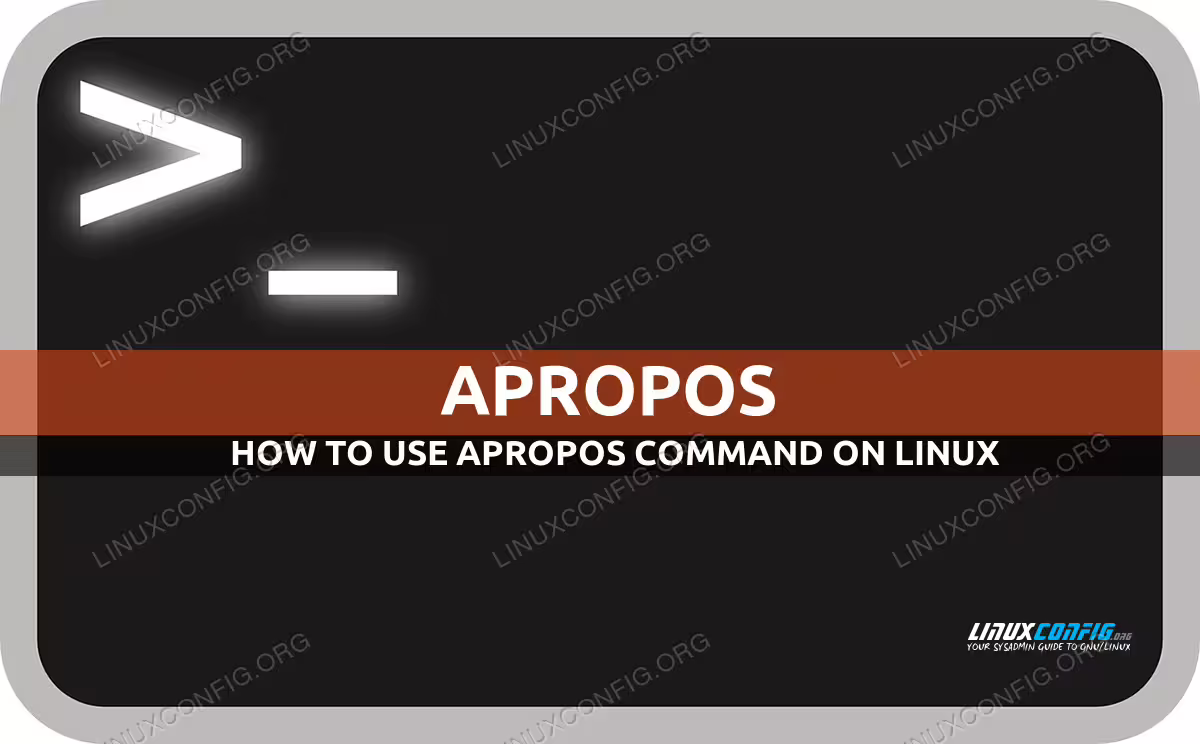 apropos command in Linux with examples