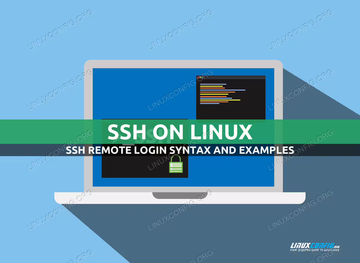 SSH remote login syntax and examples