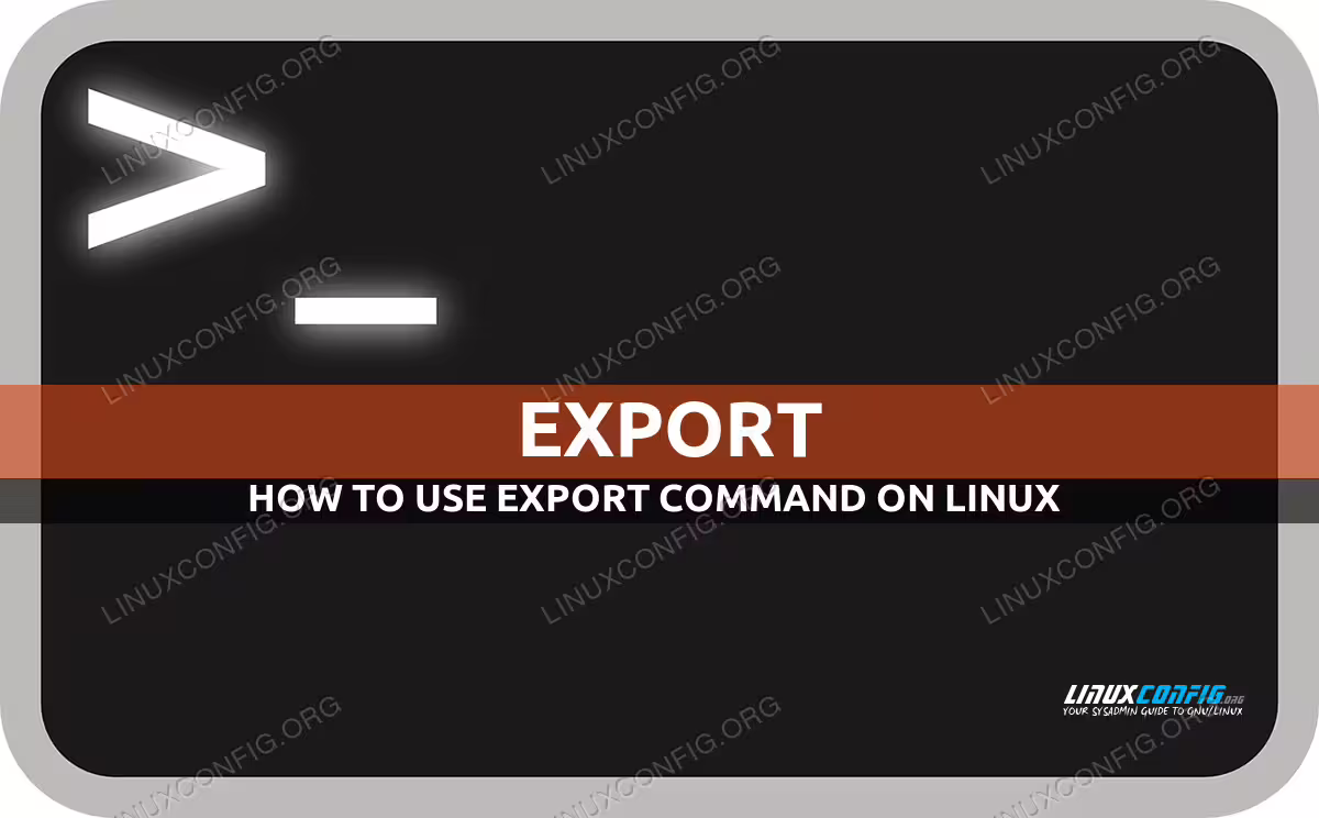 export command in Linux with examples