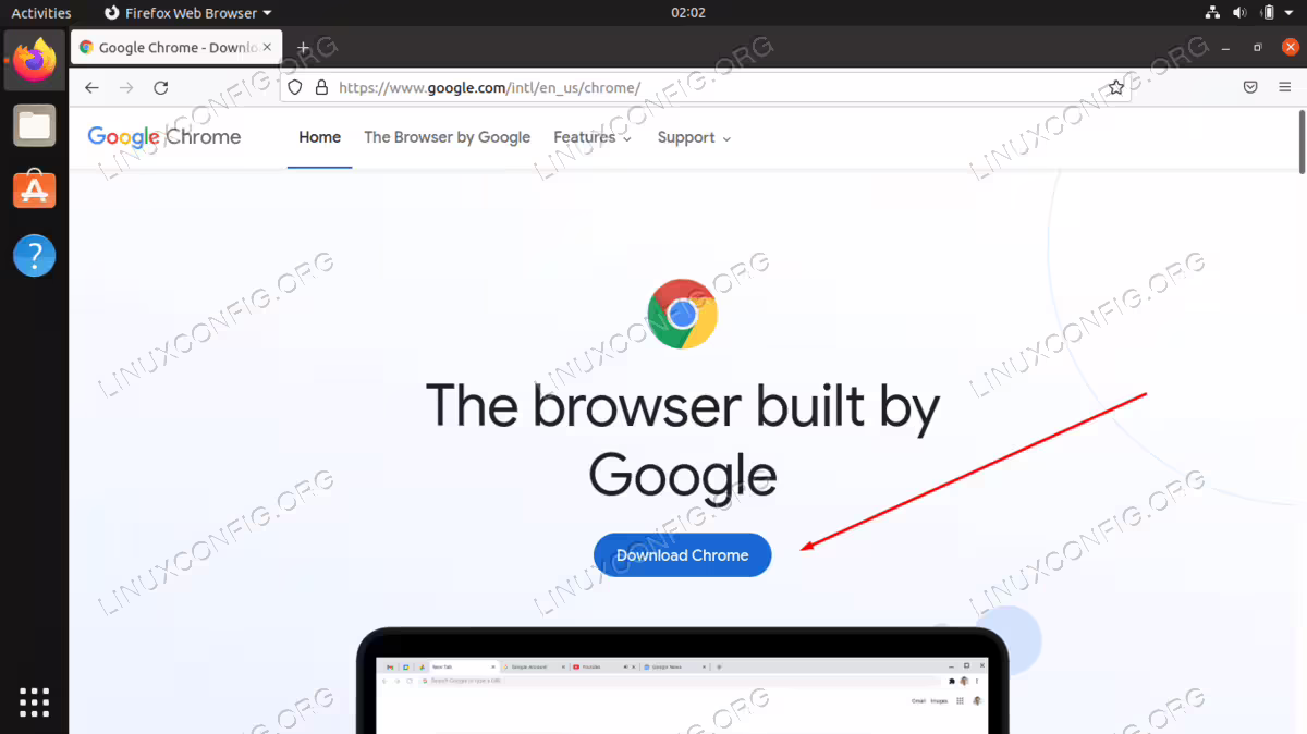Click on the Download Chrome button