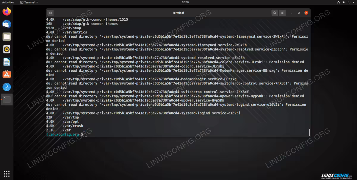 Using the du command with the human readable -h option to display disk usage of a file in a human readable format