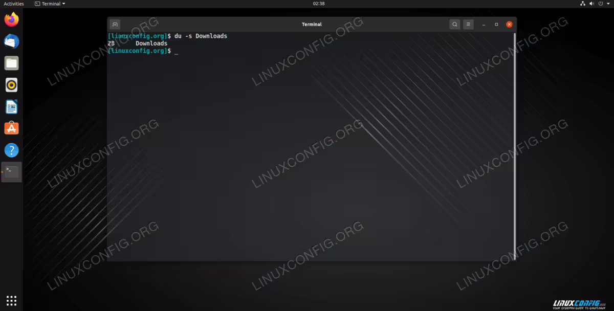 Using the du command with the -s option to omit disk usage info from subdirectories