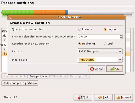 Define a attributes for a new logical partition Define a attributes for a new logical partition