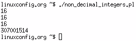 Non-Decimal Integers Non-Decimal Integers