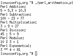 Simple Perl Arithmetics Simple Perl Arithmetics