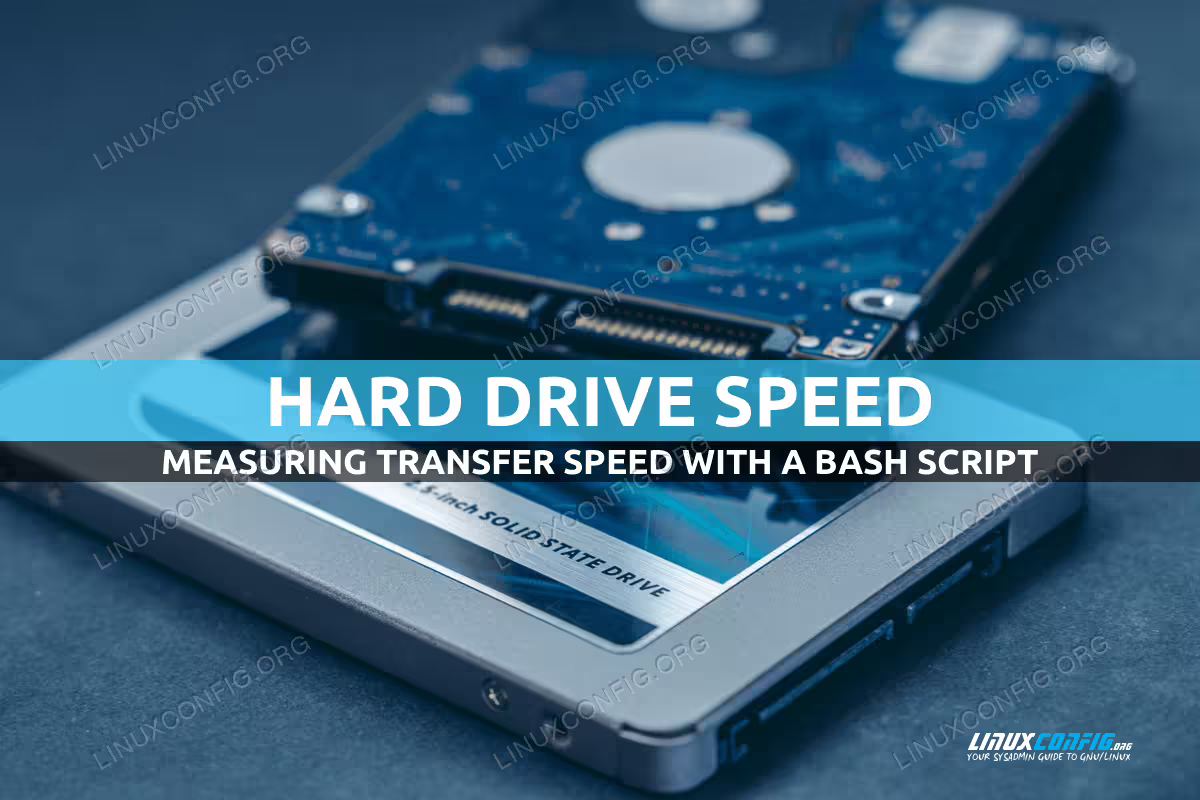 Bash script to test hard drive transfer speed
