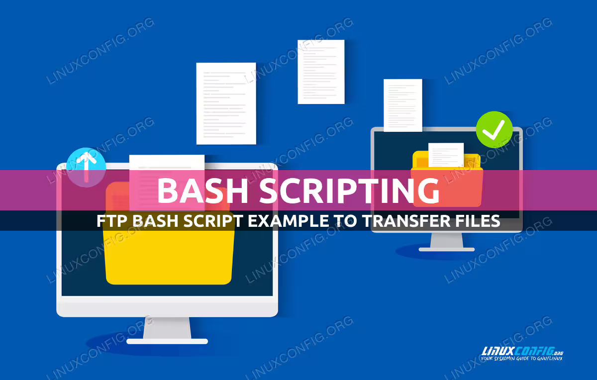 Example of simple bash script ftp client