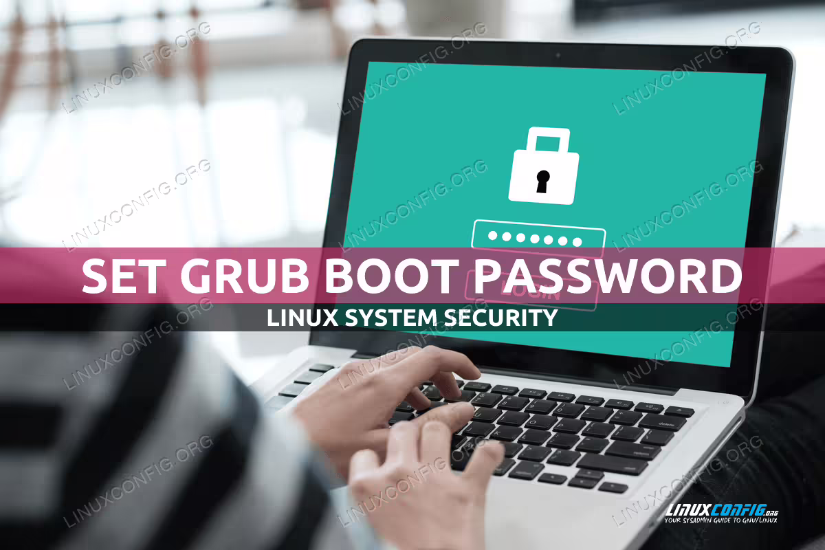 GRUB set password boot protection
