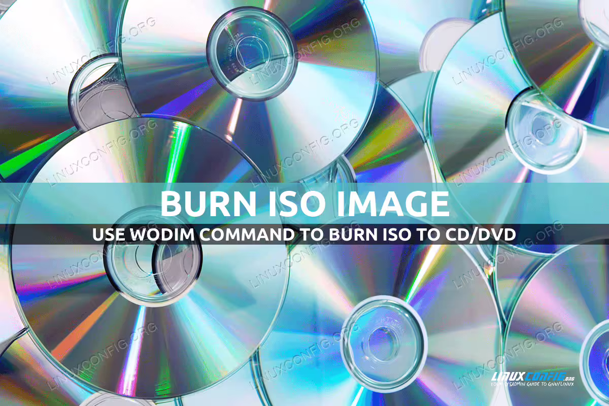 Using command line wodim tool to burn iso image