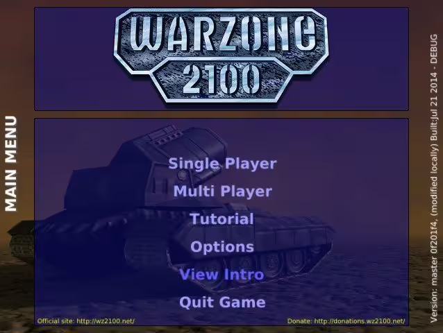 warzone2100 main menu