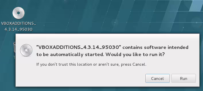 Mount and install VirtualBox Guest Additions on Redhat 7 linux