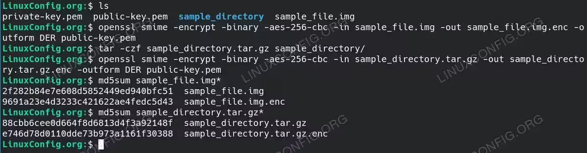 Encrypting a File or Directory Using OpenSSL