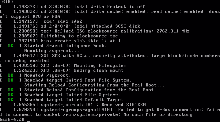 RHEL 7 - entering single mode after system reboot