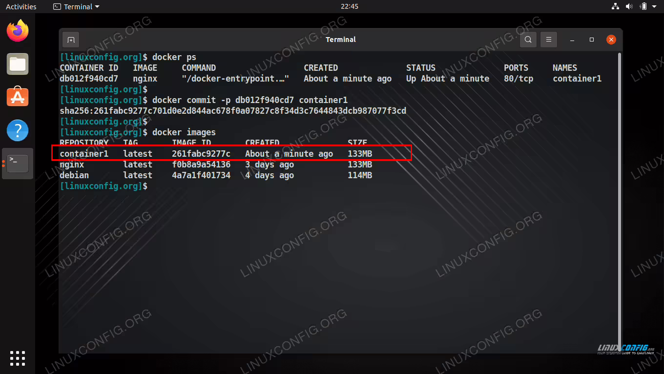 Backing up a Docker container on Linux