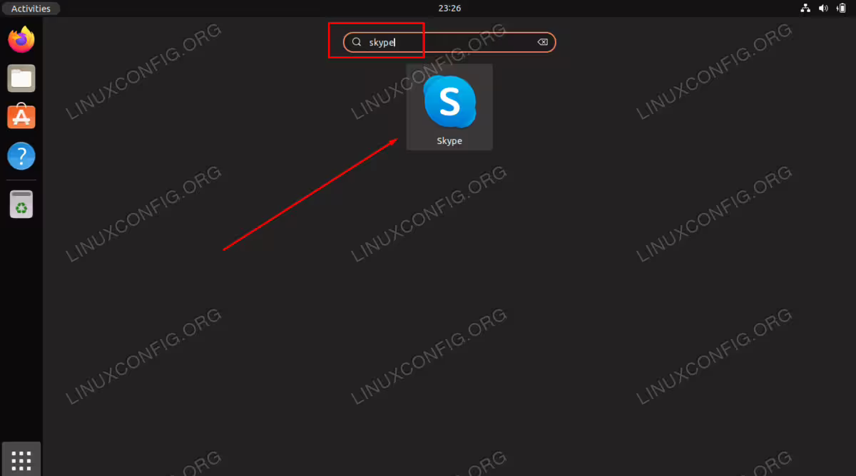 Start Skype from GUI on Ubuntu 22.04 Jammy Jellyfish Linux