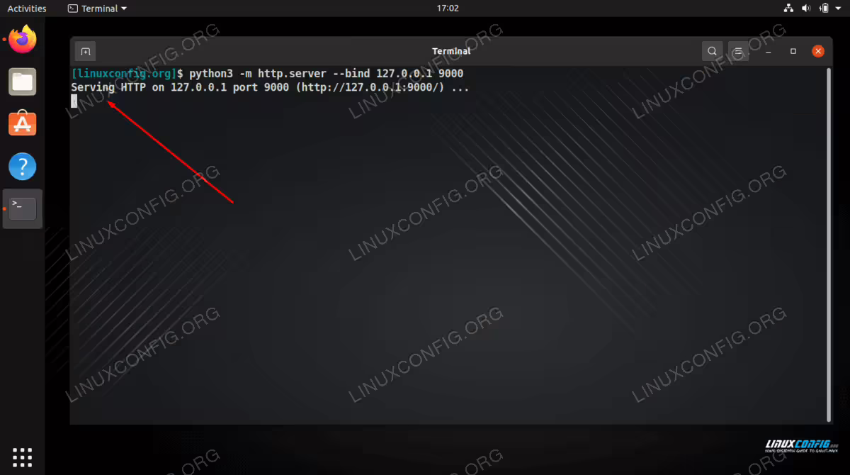 Hosting a simple web server in Python on Linux