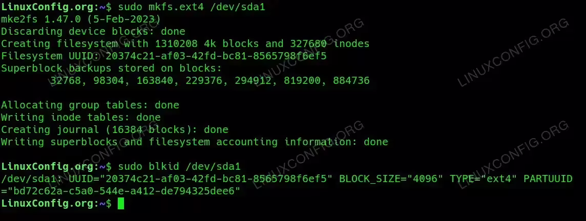 Create a New Filesystem