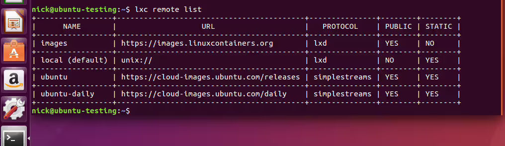 LXD source listing