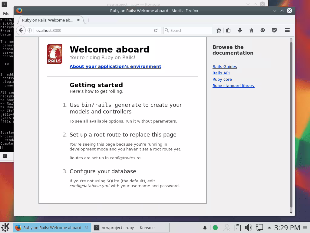 Ruby on Rails running on Ubuntu 16.04