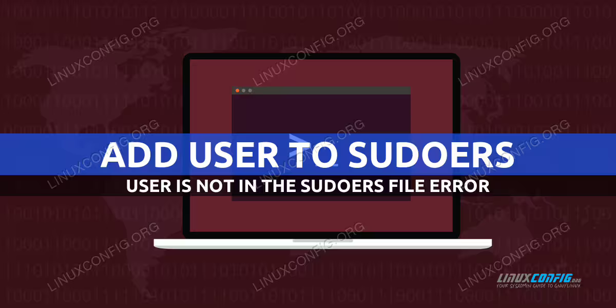 How to fix: user is not in the sudoers file error