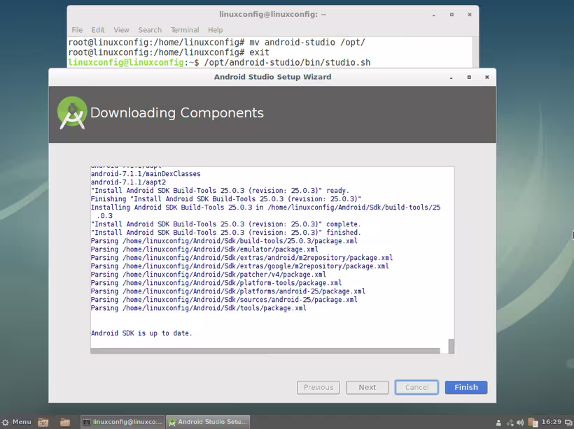 Android Studio installation Complete