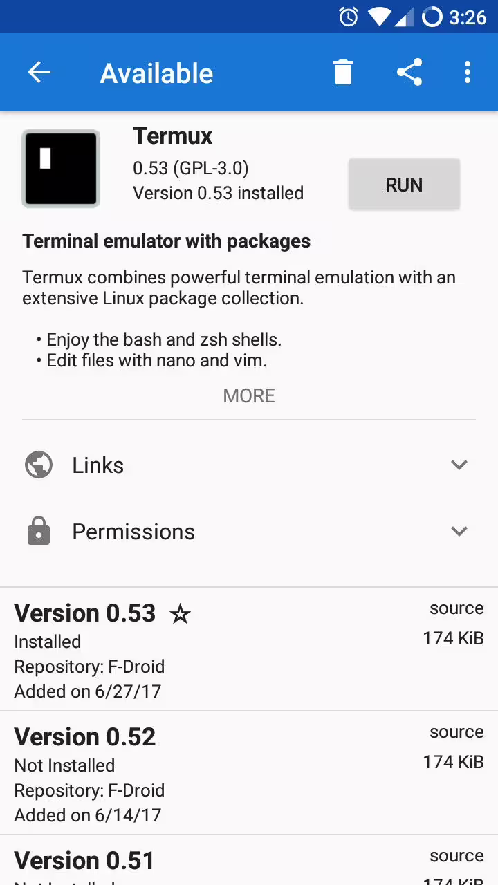Install Termux through F-Droid