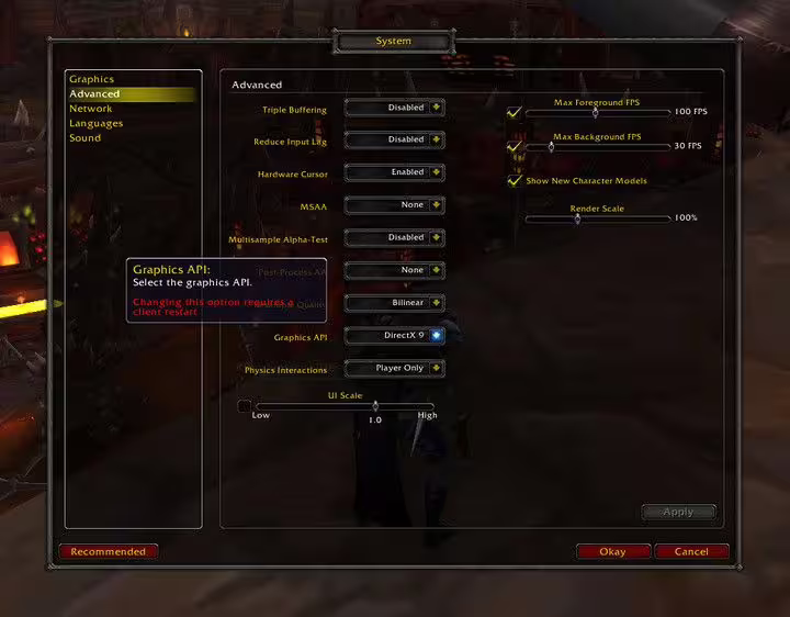 WoW Advanced Settings