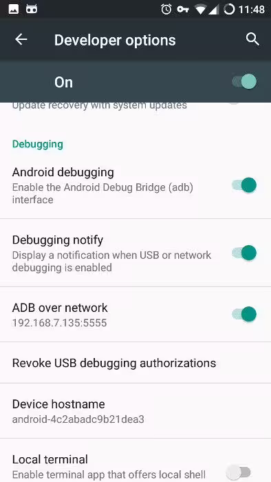 Android ADB enabled