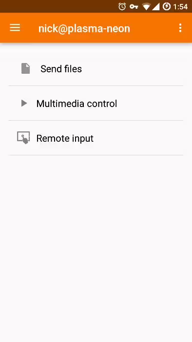 KDE Connect controls on Android