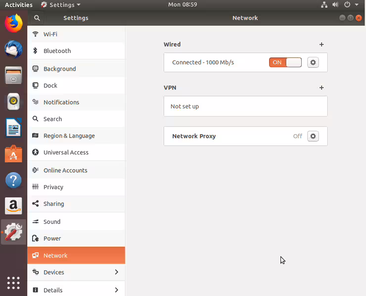 Click on the network you wish to configure