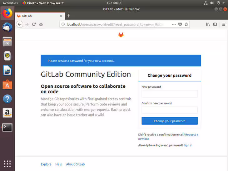 Ubuntu Bionic Gitlab First Run