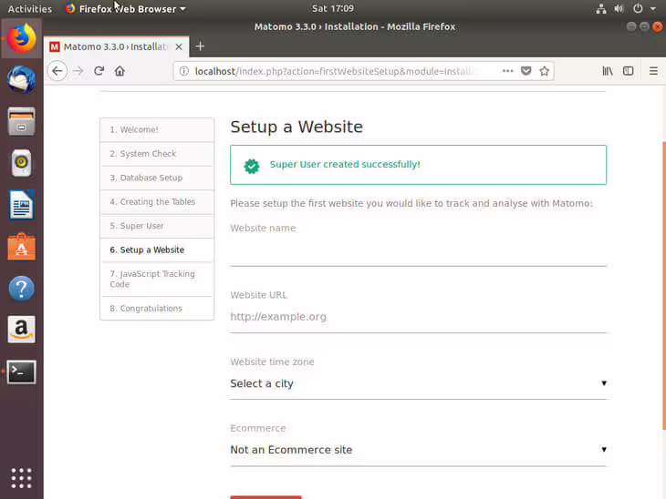 Ubuntu Bionic Matomo Website Setup