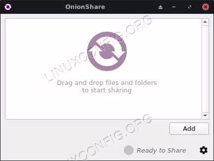 Onionshare Running