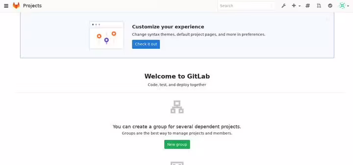 Gitlab Admin Interface on Debian Stretch