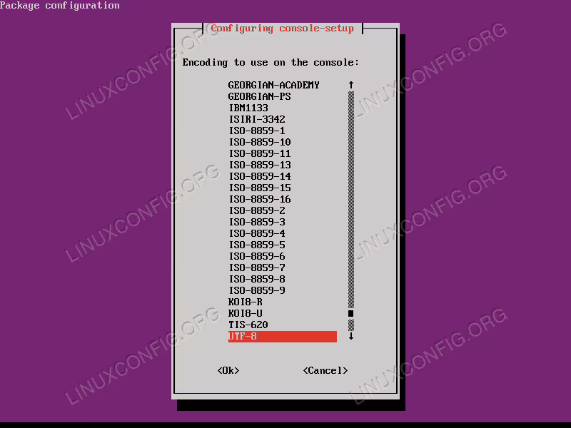 Select most appropriate character encoding