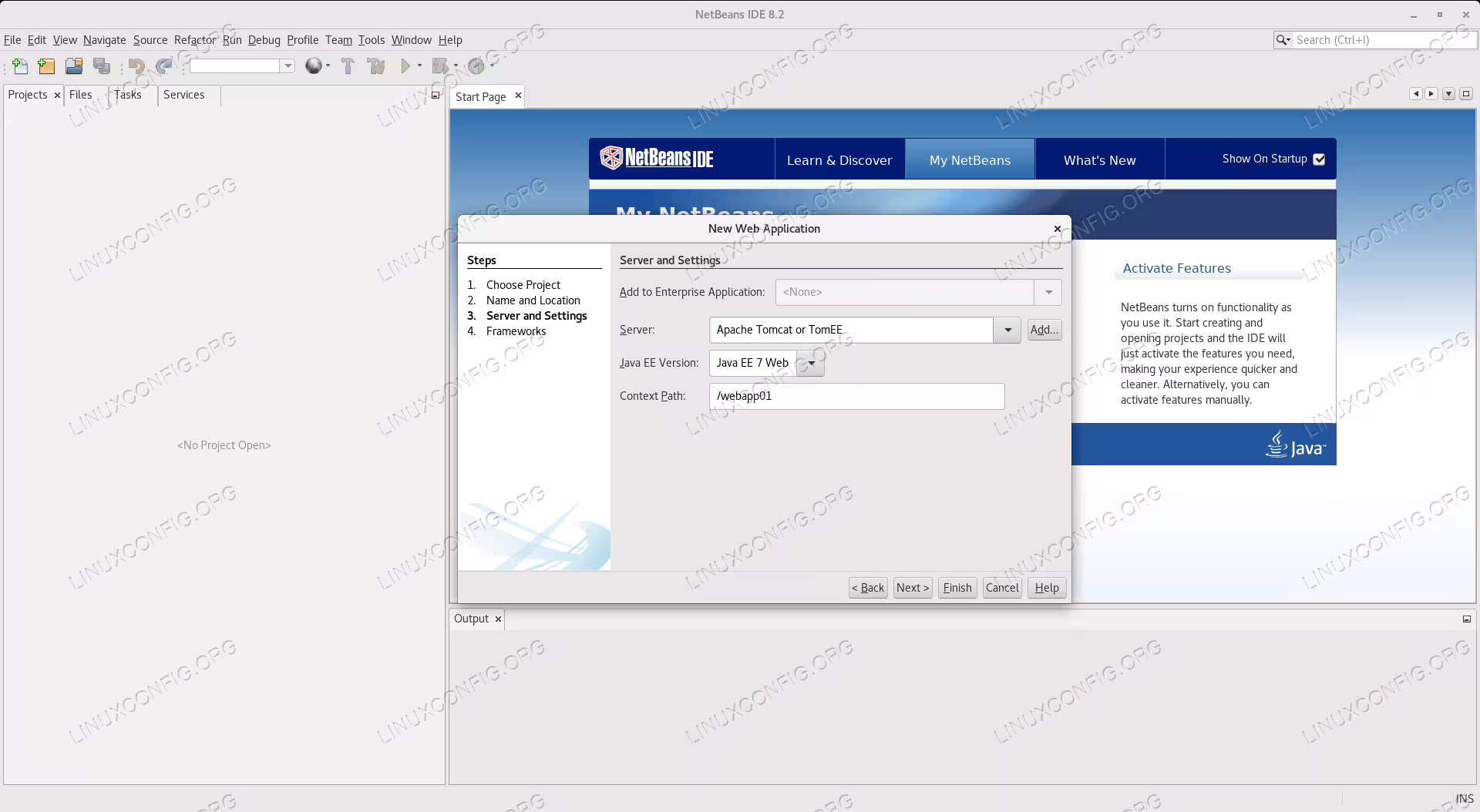 Server settings in Netbeans