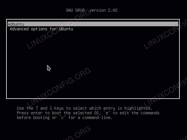 enter GRUB's command line