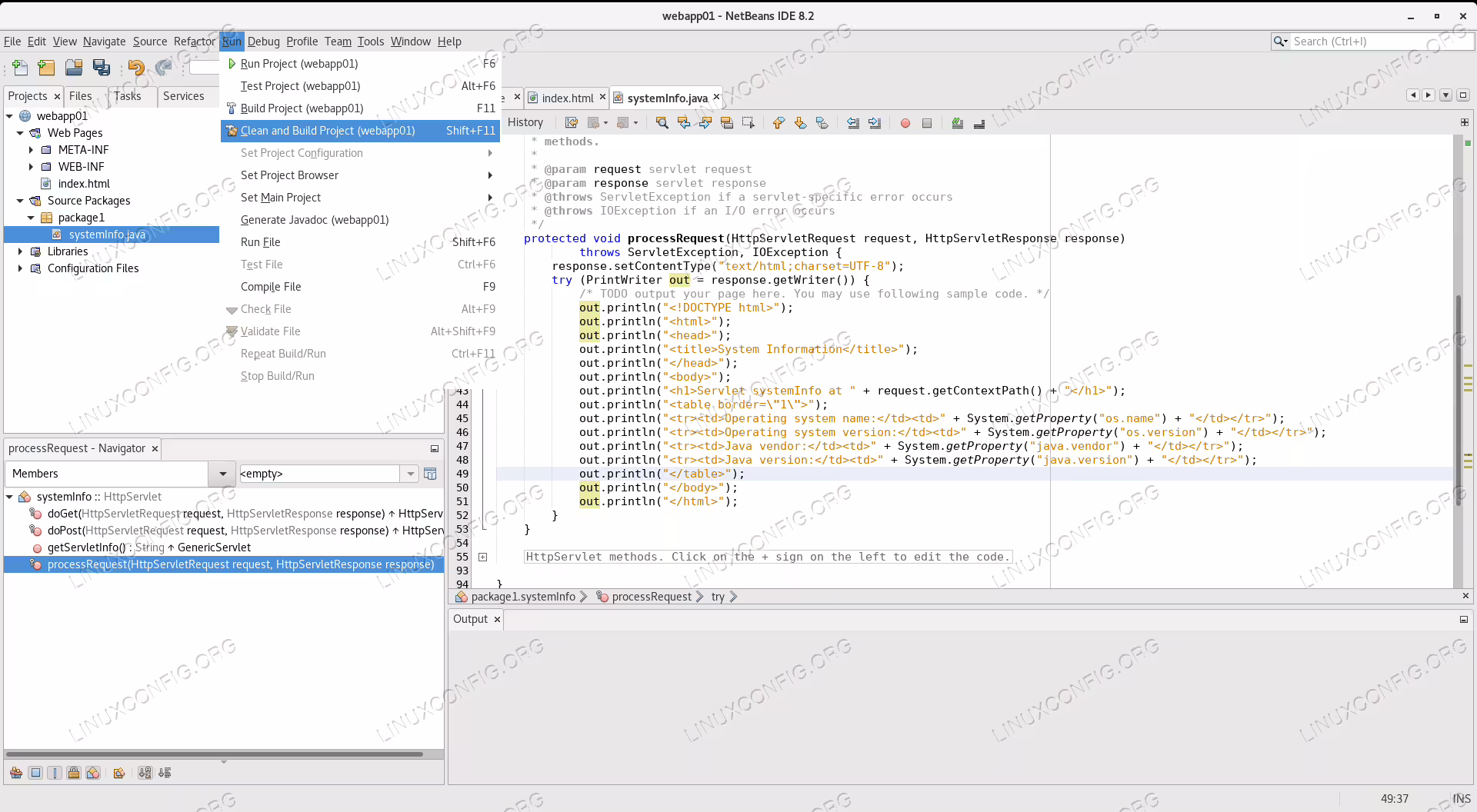 Clean and build project in Netbeans