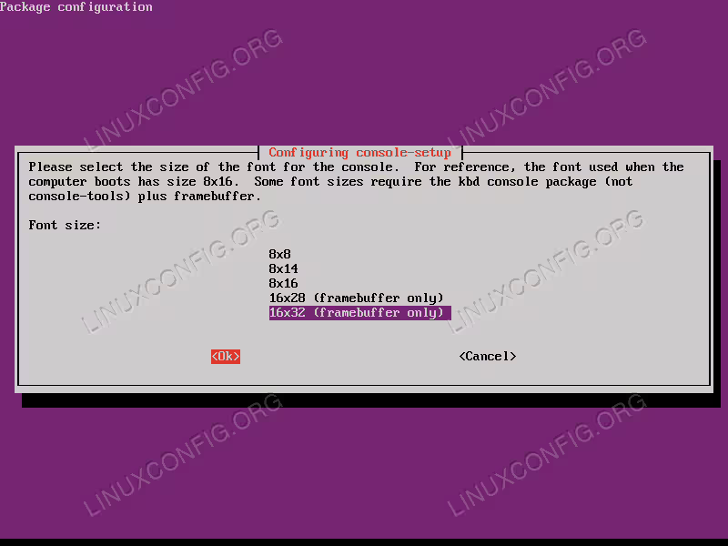 select font size