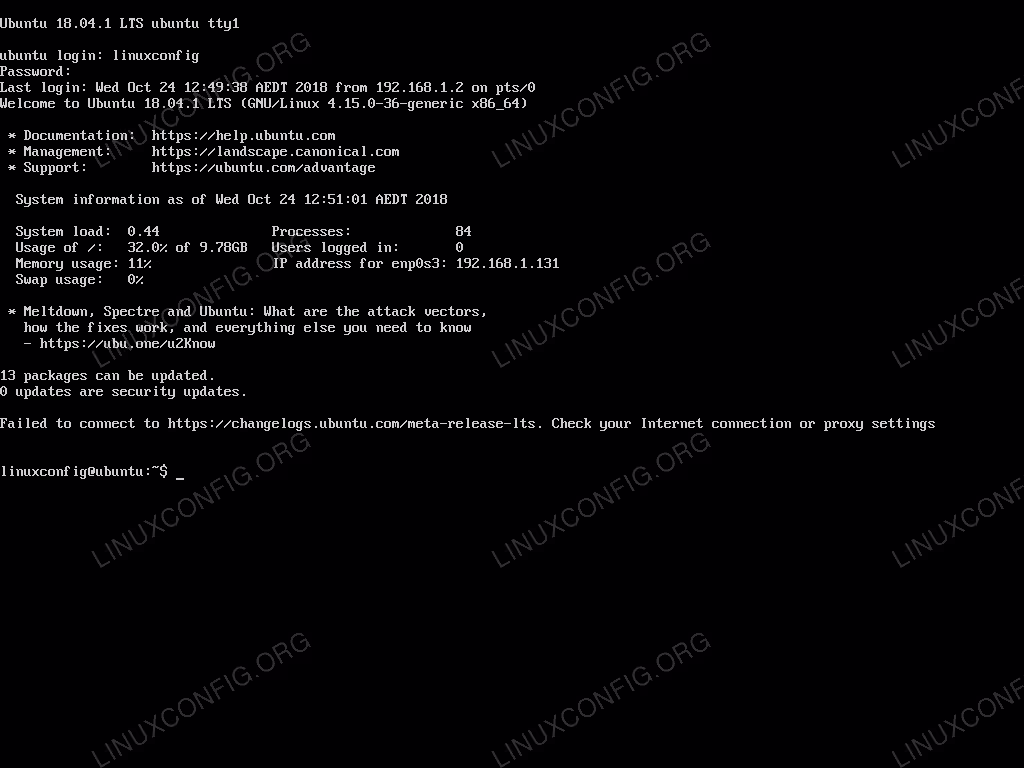Custom TTY console resolution on Ubuntu 18.04 Linux Server