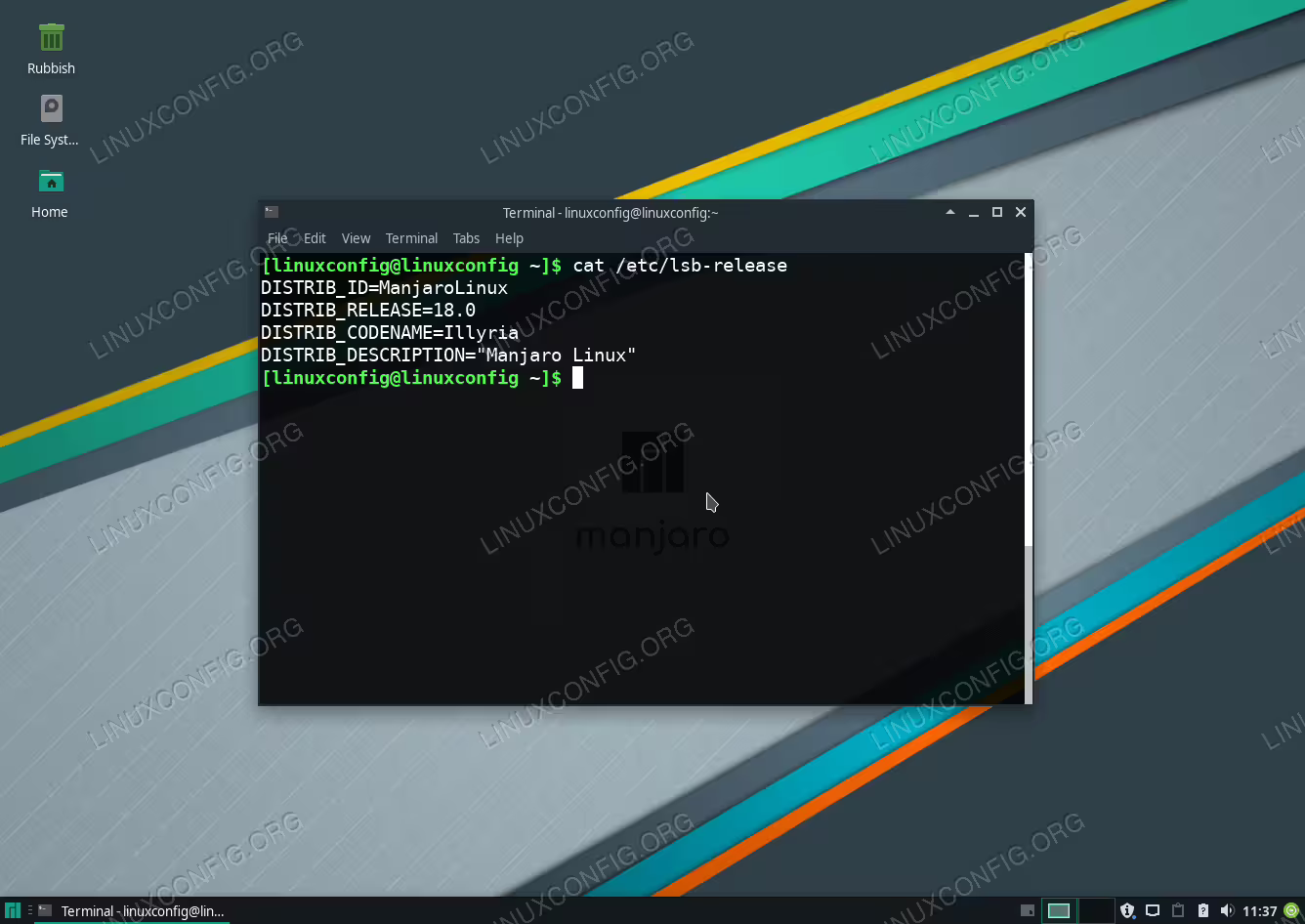 Check Manjaro version including release number and code name