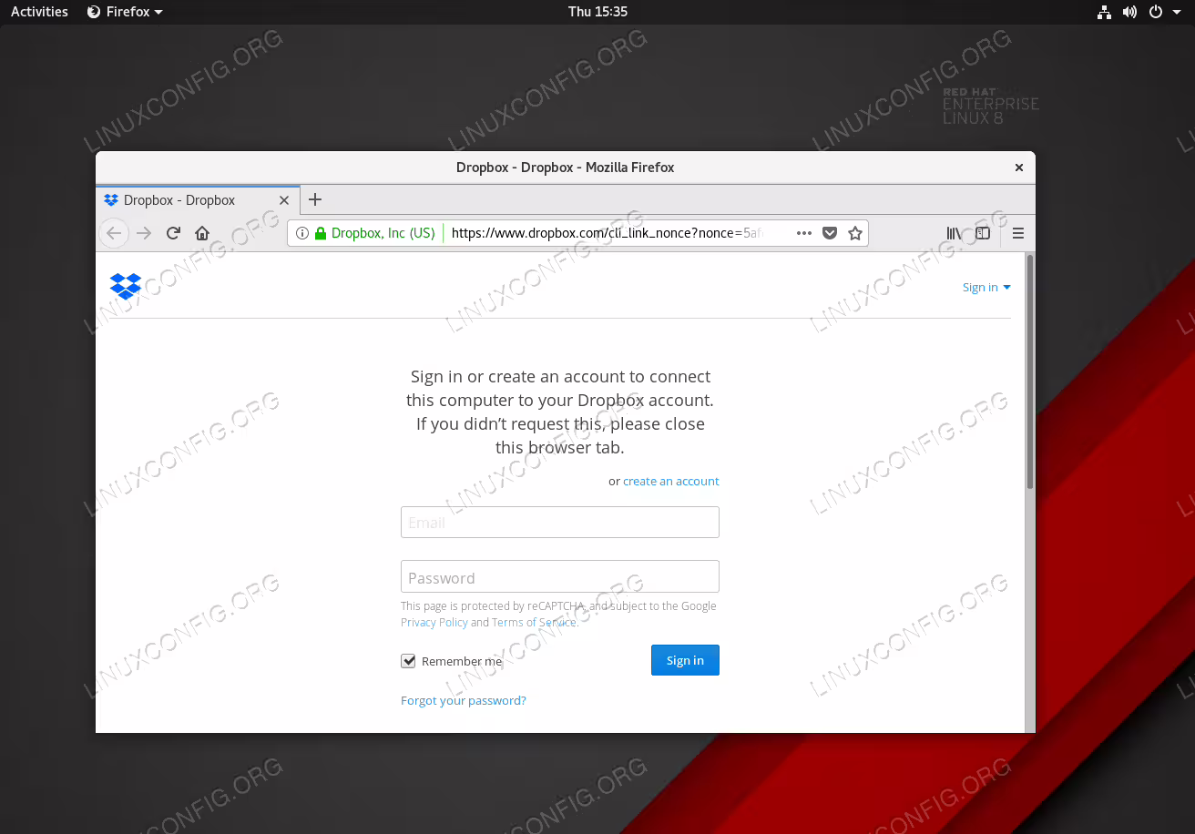 Login to Dropbox.